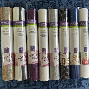 8 Rolls Cricut StrongBond Iron-On Vinyl Bundle